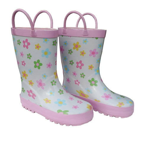 Pastel Posies Toddler Girls Rain Boots 5-10 - SophiasStyle.com